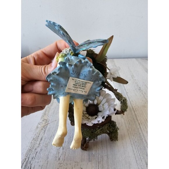 Water fairy chair wooden garden village‎ statue figurine decor flowers - Picture 6 of 8